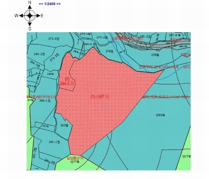 2025타경2510 강원특별자치도 홍천군 화촌면 풍천리 산67 임야 경매 이미지