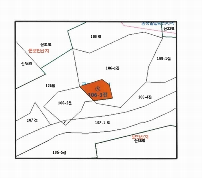 2025타경50588 강원특별자치도 양구군 국토정중앙면 심포리 106-3 농지 경매 이미지