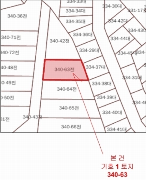 2025타경50814 강원특별자치도 춘천시 우두동 340-63 농지 경매 이미지