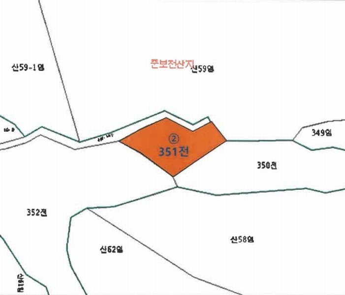 2025타경50849 강원특별자치도 양구군 동면 후곡리 361 농지 경매 이미지