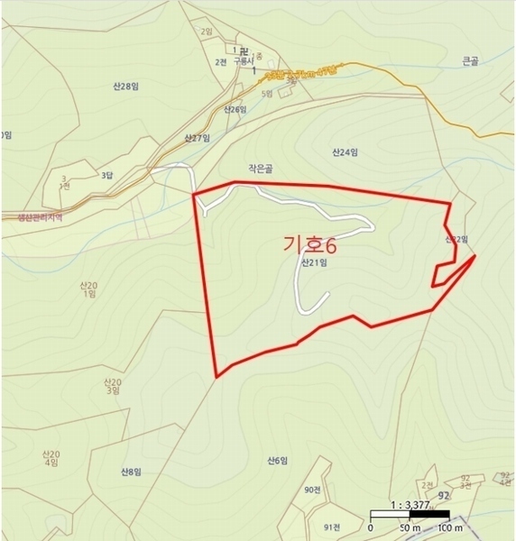 2024타경1759 강원특별자치도 강릉시 왕산면 도마리 산21 임야 경매 이미지