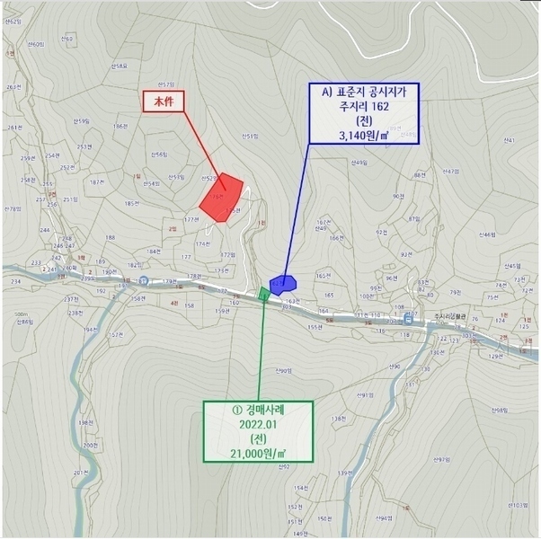 2024타경54814 강원특별자치도 삼척시 노곡면 주지리 176 농지 경매 이미지