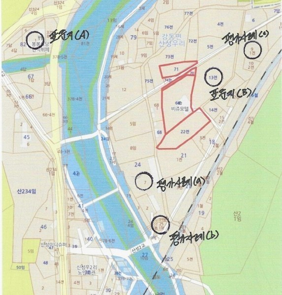 2024타경55022 강원특별자치도 강릉시 강동면 산성우리 71 대지 경매 이미지