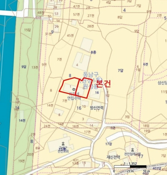 2025타경81 충청남도 천안시 동남구 태조산길 13-45, 라피네연립주택 4층 404호 다세대(빌라) 경매 이미지