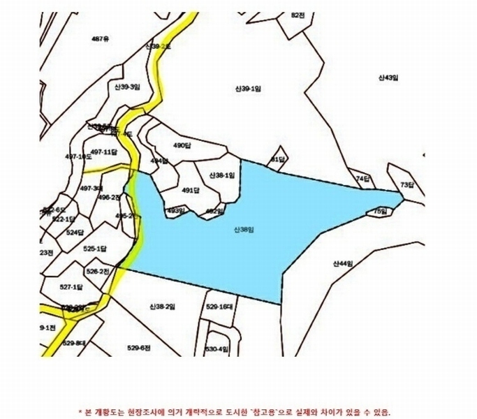 2025타경30198 경상남도 사천시 와룡동 산38 임야 경매 이미지
