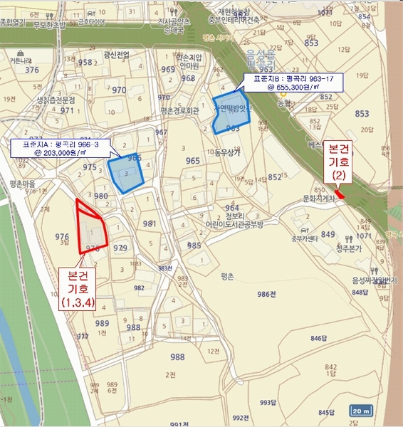 2025타경30474 충청북도 음성군 음성읍 평곡리 850-3 도로 경매 이미지