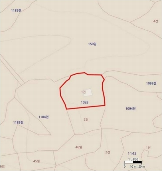 2024타경404665 강원특별자치도 원주시 호저면 주산리 1093-1 농지 경매 이미지