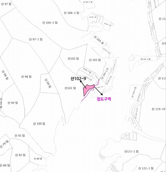 2024타경406258 강원특별자치도 원주시 귀래면 귀래리 산102-9 임야 경매 이미지