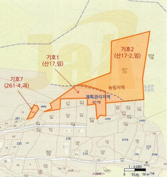 2024타경400007 강원특별자치도 원주시 소초면 수암리 261-4 과수원 경매 이미지