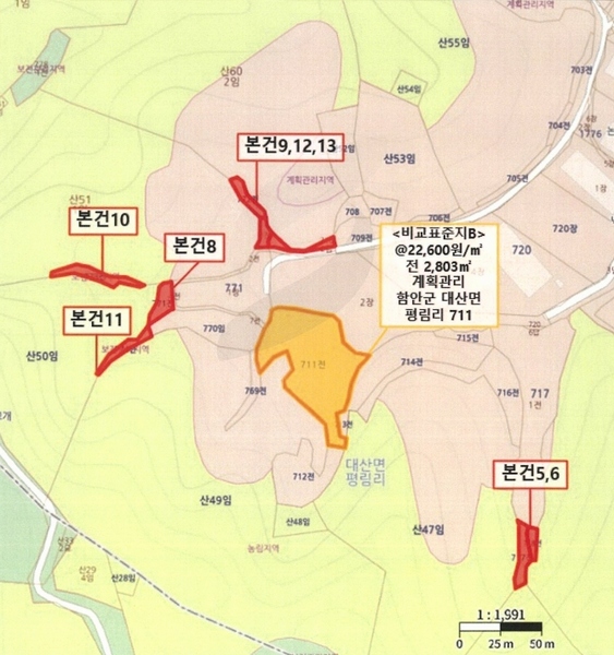 2025타경20507 경상남도 함안군 대산면 평림리 772 농지 경매 이미지