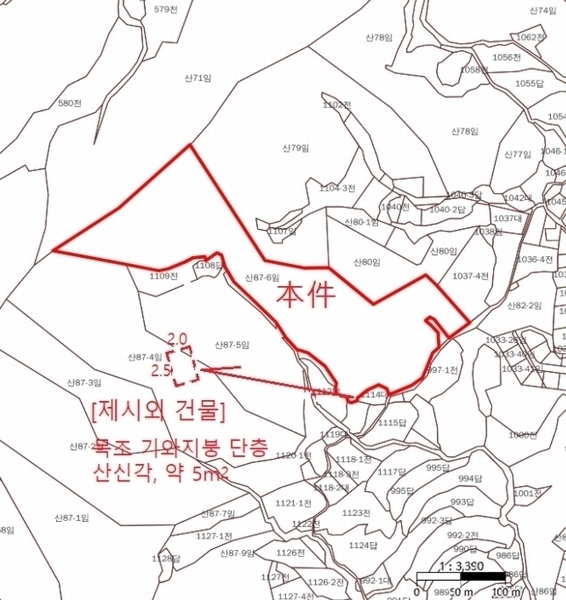 2024타경404894 강원특별자치도 원주시 지정면 가곡리 산87-6 임야 경매 이미지