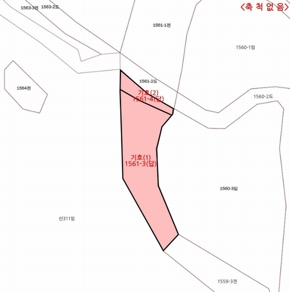 2024타경405002 강원특별자치도 원주시 귀래면 귀래리 1561-3 농지 경매 이미지