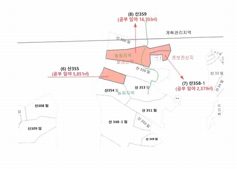 2024타경3345 강원특별자치도 횡성군 강림면 월현리 산355 임야 경매 이미지