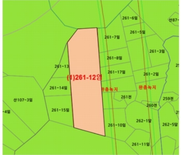 2024타경401802 강원특별자치도 원주시 봉산동 261-12 임야 경매 이미지