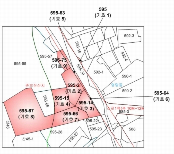 2021타경10925 강원도 속초시 동명동 595-67 임야 경매 이미지