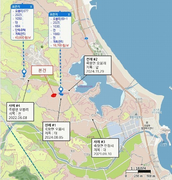 2025타경124 강원특별자치도 고성군 죽왕면 오봉리 67 근린주택 경매 이미지