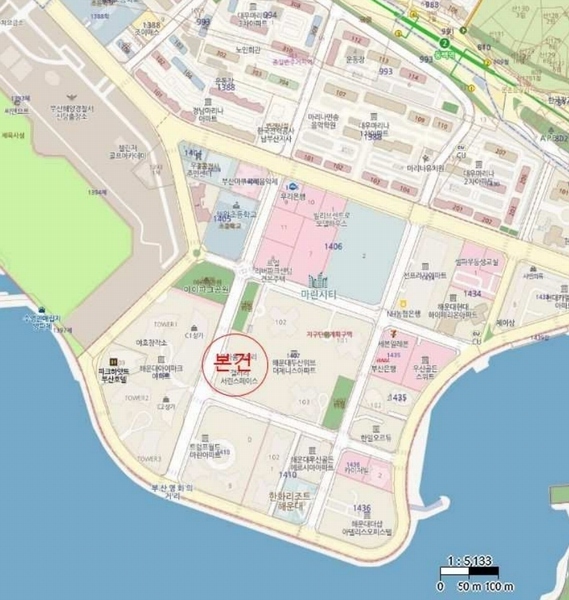 2025타경230 부산광역시 해운대구 마린시티2로 33, 해운대두산위브더제니스 104동 7층 718호 근린상가 경매 이미지
