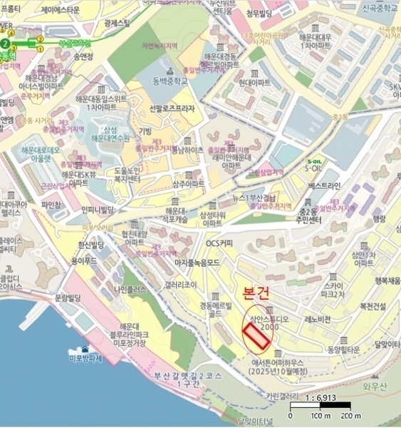2025타경56 부산광역시 해운대구 달맞이길117번가길 54, 반석비치빌라 4층 305호 다세대(빌라)[공급79평형] 경매 이미지