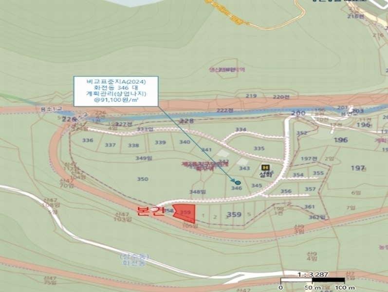 2024타경458 강원특별자치도 태백시 화전동 359 대지 경매 이미지