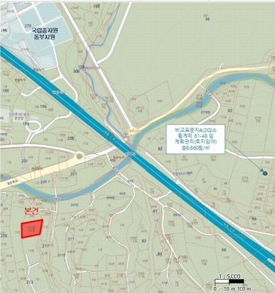 2024타경33472 강원특별자치도 평창군 대관령면 횡계리 산106-37 임야 경매 이미지