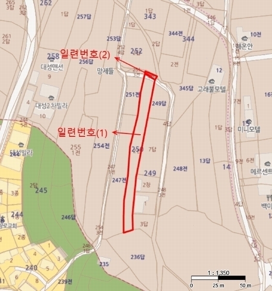 2025타경110 경상북도 영덕군 병곡면 병곡리 250-2 농지 경매 이미지