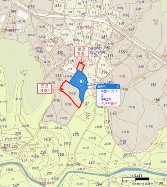 2025타경30374 충청북도 음성군 원남면 덕정리 135 농지 경매 이미지