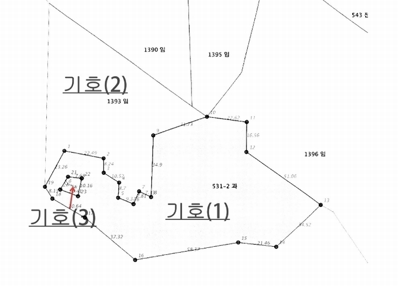 2023타경1423 강원특별자치도 정선군 북평면 남평리 531-2 과수원 경매 이미지