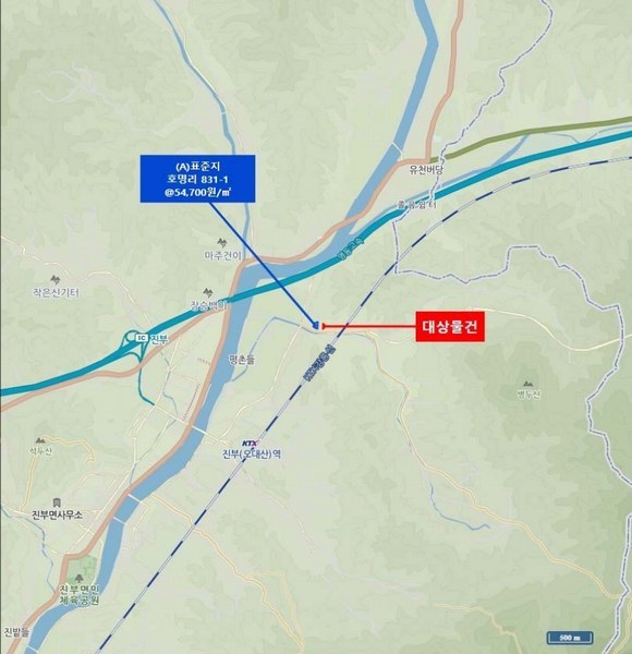 2024타경32929 강원특별자치도 평창군 진부면 호명리 831-10 농지 경매 이미지