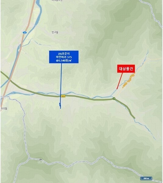 2025타경28 강원특별자치도 평창군 대화면 하안미리 459 농지 경매 이미지