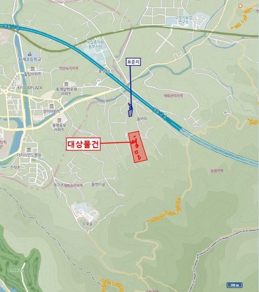 2025타경30368 강원특별자치도 평창군 대관령면 횡계리 72-4 농지 경매 이미지