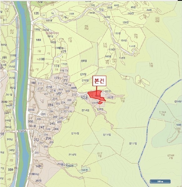 2025타경97 충청북도 영동군 양산면 원당리 165 과수원 경매 이미지