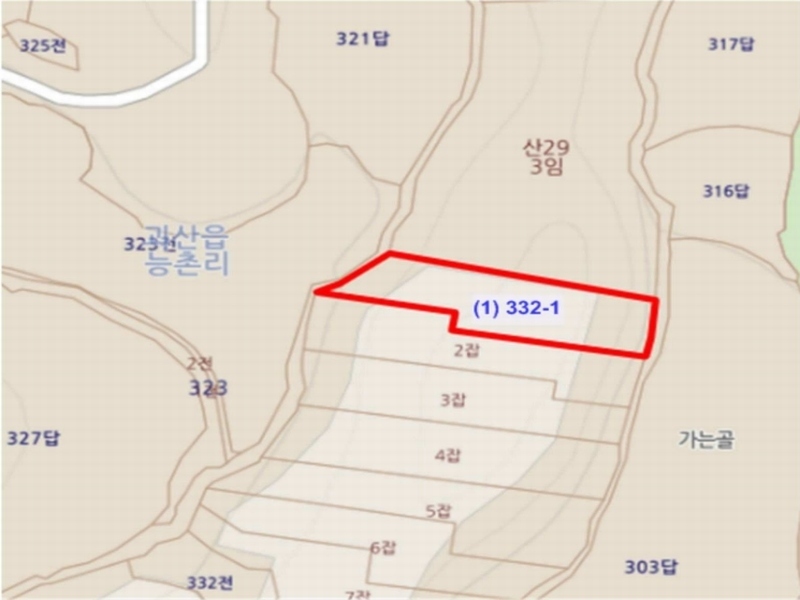 2024타경63737 충청북도 괴산군 괴산읍 능촌리 332-1 잡종지 경매 이미지
