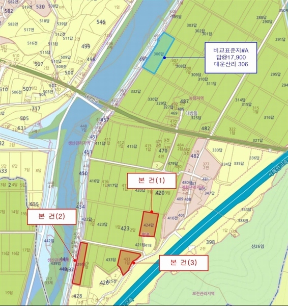 2025타경51073 충청남도 당진시 정미면 대운산리 433-1 농지 경매 이미지