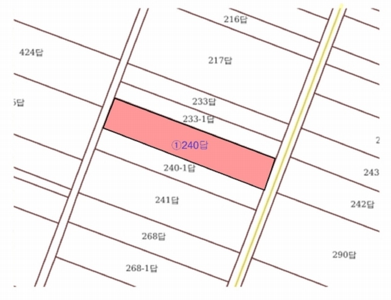 2025타경2173 충청북도 보은군 탄부면 사직리 240 농지 경매 이미지