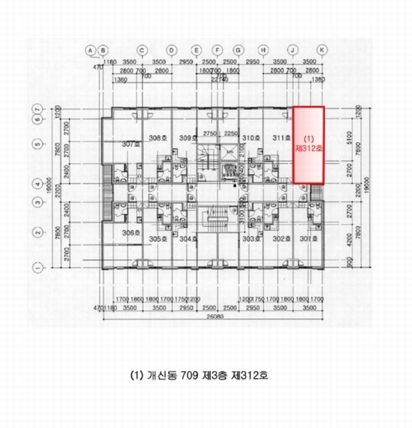 2025타경3084 충청북도 청주시 서원구 복대로17번길 27, 어웰빌리지 3층 312호 오피스텔[계약14평형] 경매 이미지