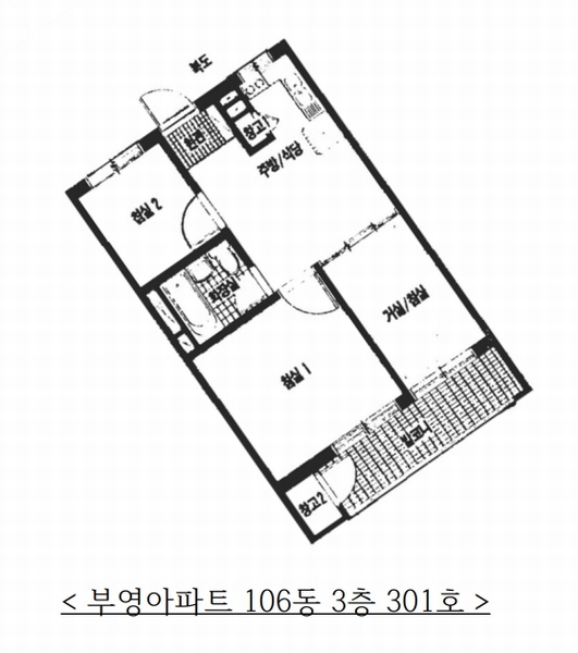 2025타경51413 충청남도 서산시 부춘1로 19, 부영아파트 106동 3층 301호 아파트[공급20평형] 경매 이미지