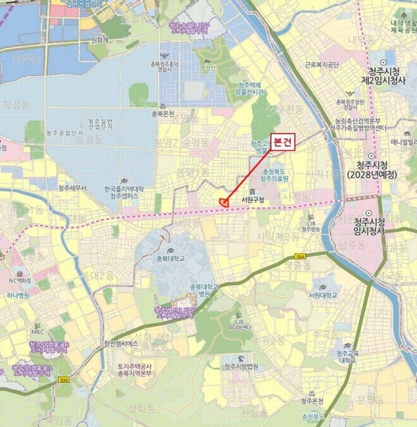 2025타경51720 충청북도 청주시 서원구 사직대로157번길 18충청북도 청주시 서원구 사직대로157○○○○, 현대아파트 101동 14층 1403호현대아파○○ 아파트[공급47평형] 경매 이미지