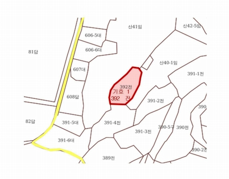 2025타경51775 충청북도 증평군 도안면 석곡리 392 농지 경매 이미지