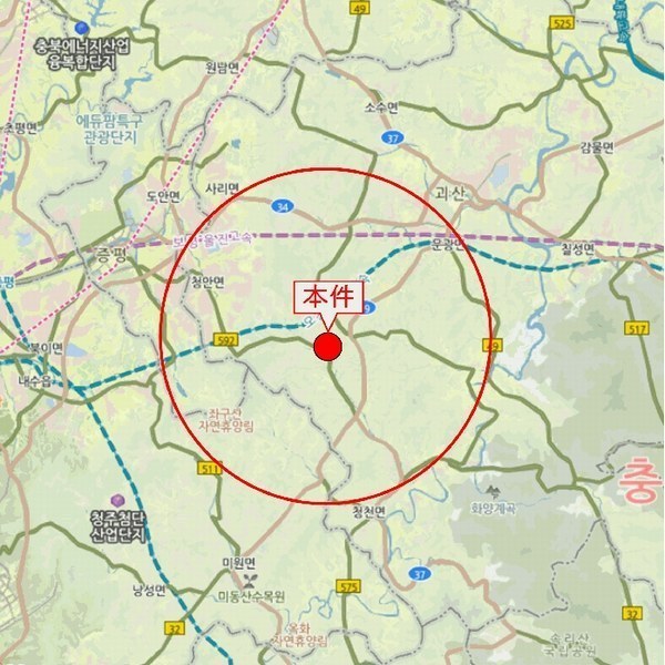 2025타경51874 충청북도 괴산군 청안면 백봉리 7-1 농지 경매 이미지