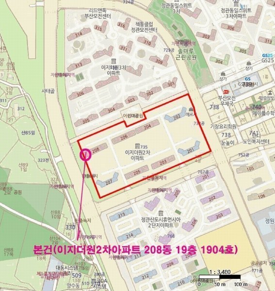 2025타경4926 부산광역시 기장군 정관읍 정관2로 9, 이지더원2차아파트 208동 19층 1904호 아파트[공급33평형] 경매 이미지