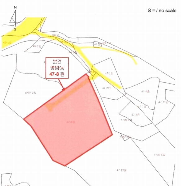 2025타경51504 충청북도 청주시 상당구 명암동 47-8 기타용지 경매 이미지