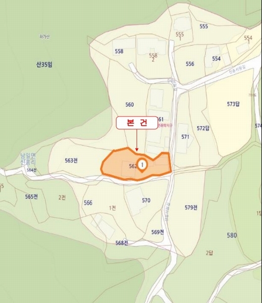 2025타경52003 충청북도 청주시 상당구 남일면 신송리 562 농지 경매 이미지