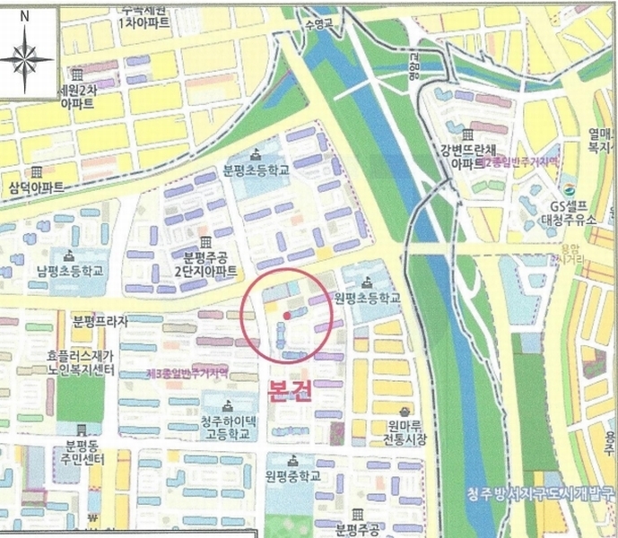 2025타경52160 충청북도 청주시 서원구 분평동 1261 아파트[공급24평형] 경매 이미지