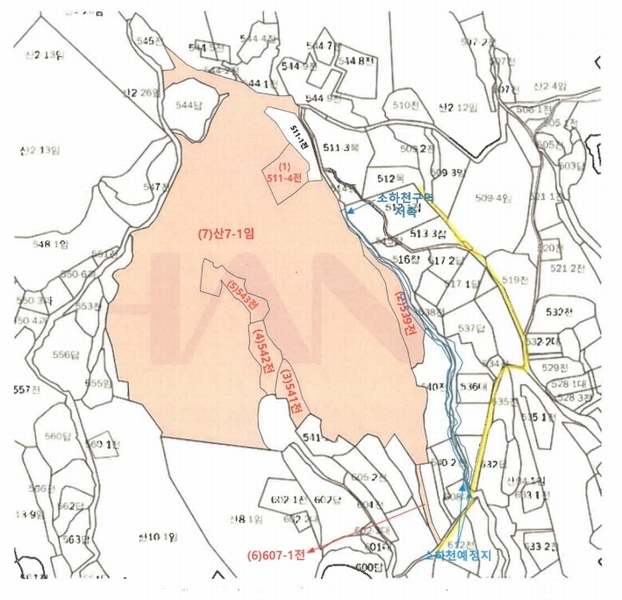 2025타경4520 충청북도 진천군 진천읍 사석리 511-4 임야 경매 이미지