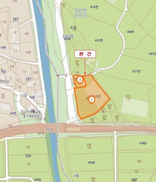 2025타경5257 충청북도 보은군 장안면 장안리 424 공장 경매 이미지
