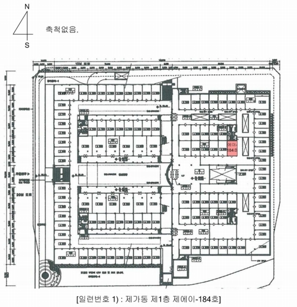 2024타경6451 충청북도 청주시 흥덕구 월명로 212, 청주파비뇽아울렛 가동 1층 에이-184호 근린상가 경매 이미지