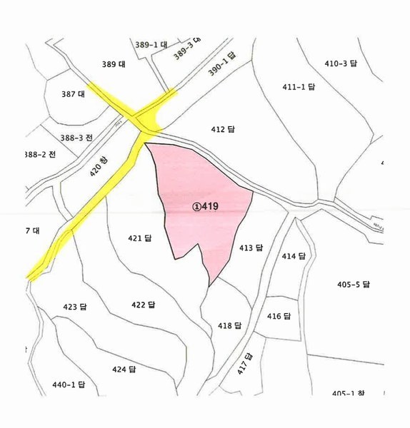 2025타경3961 충청북도 증평군 증평읍 남하리 419 농지 경매 이미지
