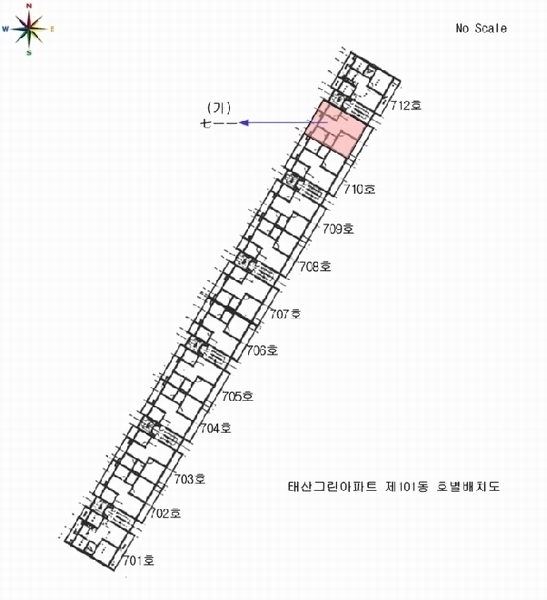 2025타경51423 충청북도 청주시 상당구 원봉로 20, 태산그린아파트 101동 7층 711호 아파트[공급23평형] 경매 이미지