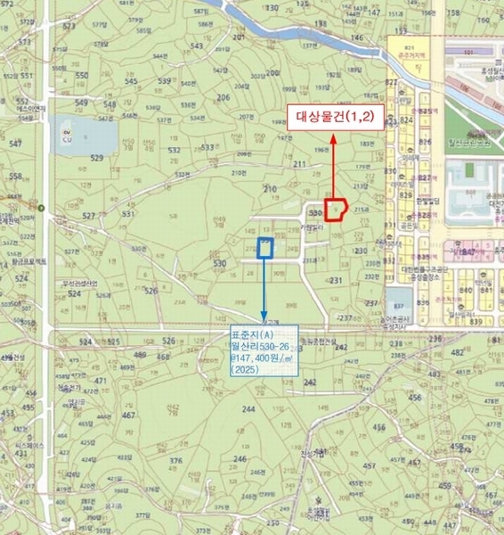 2025타경955 충청남도 홍성군 홍성읍 월산리 530-9 근린시설 경매 이미지