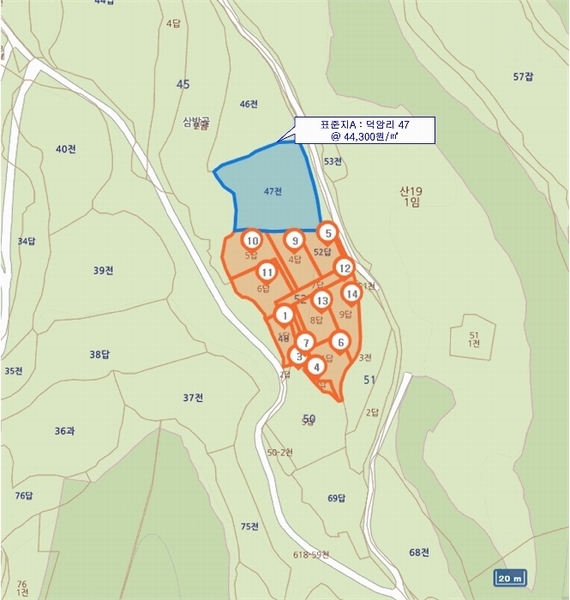2025타경50493 충청북도 청주시 청원구 내수읍 덕암리 48-1 농지 경매 이미지